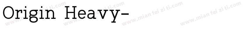 Origin Heavy字体转换